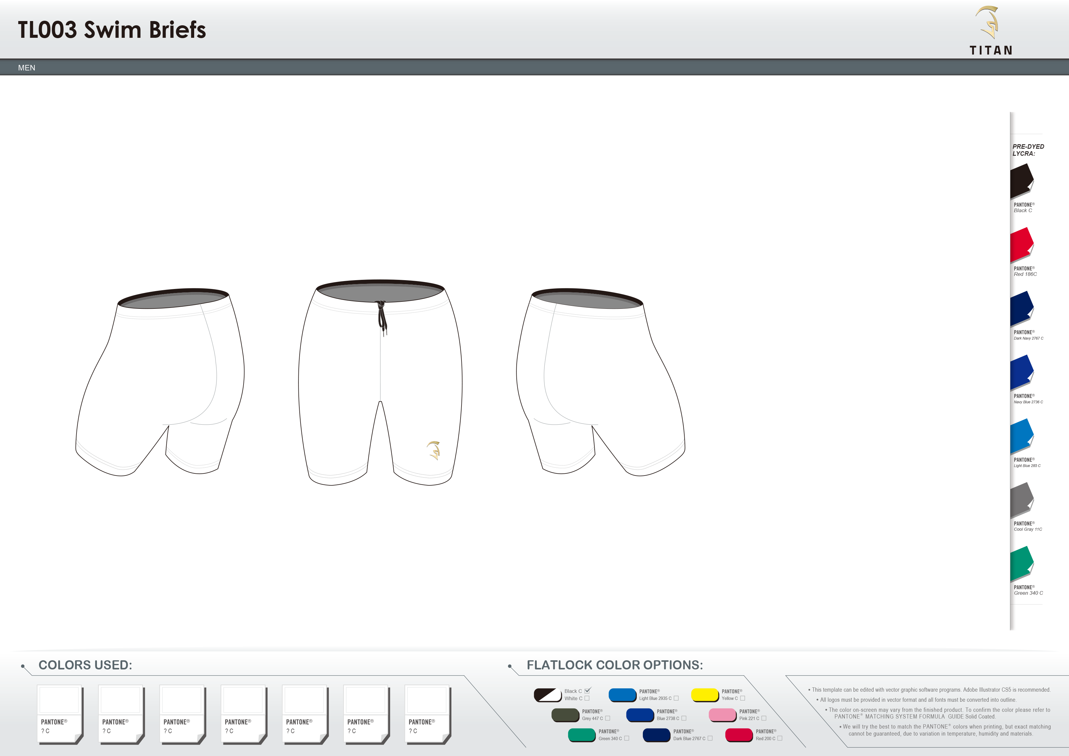 TL003 Men's Swim Briefs