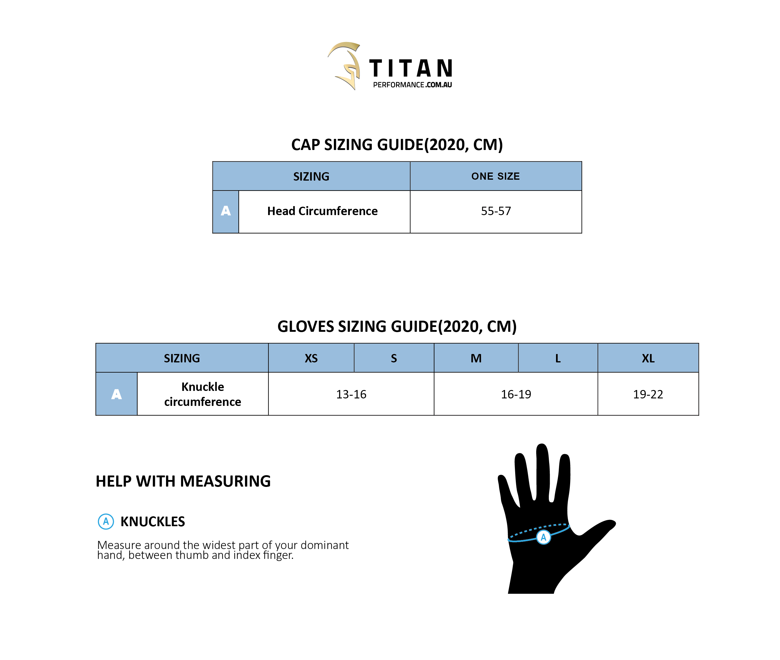 Accessories- Sizing Guide