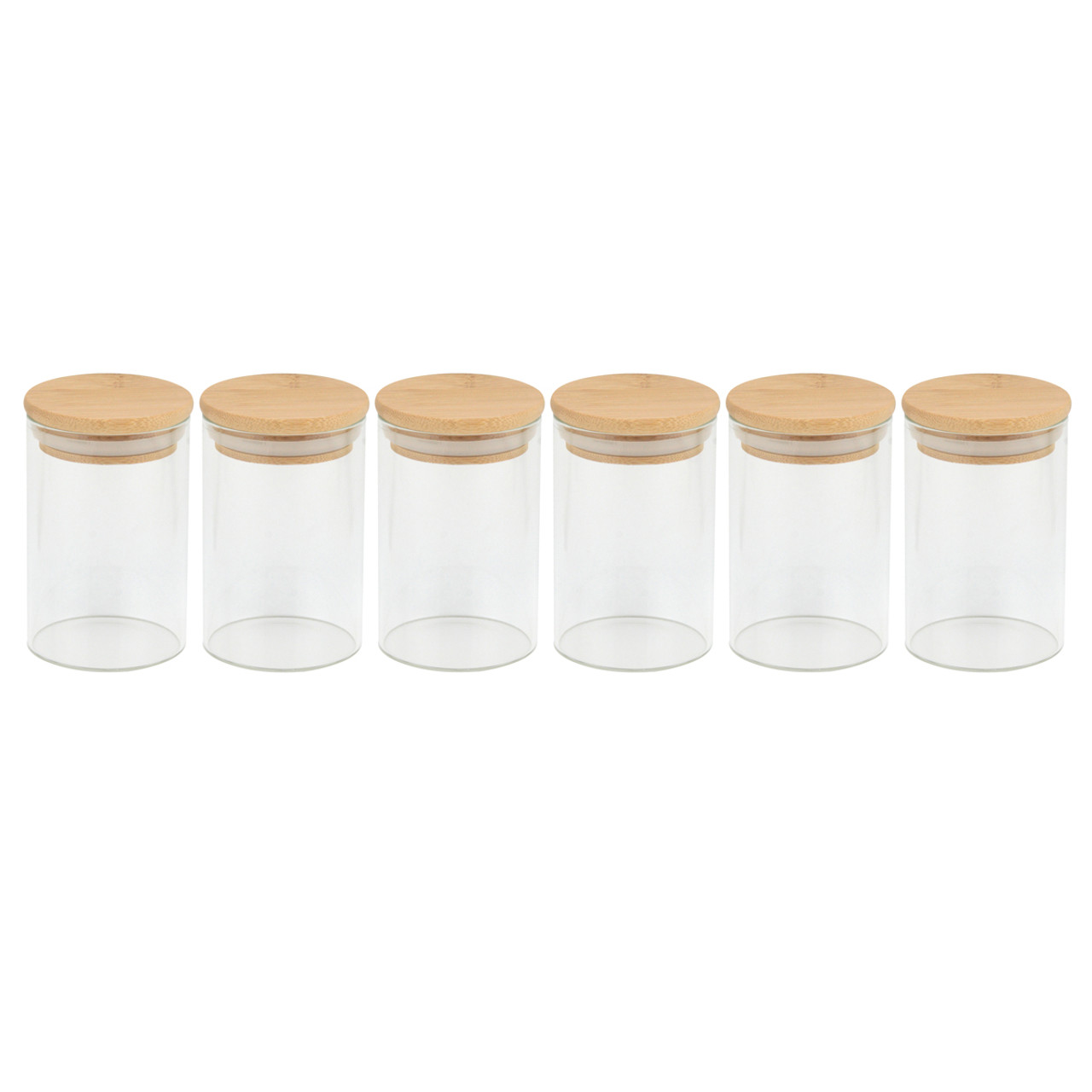 Apollo Borosilicate Glass Set of 6 Spice Jars Online Kitchenware Ltd