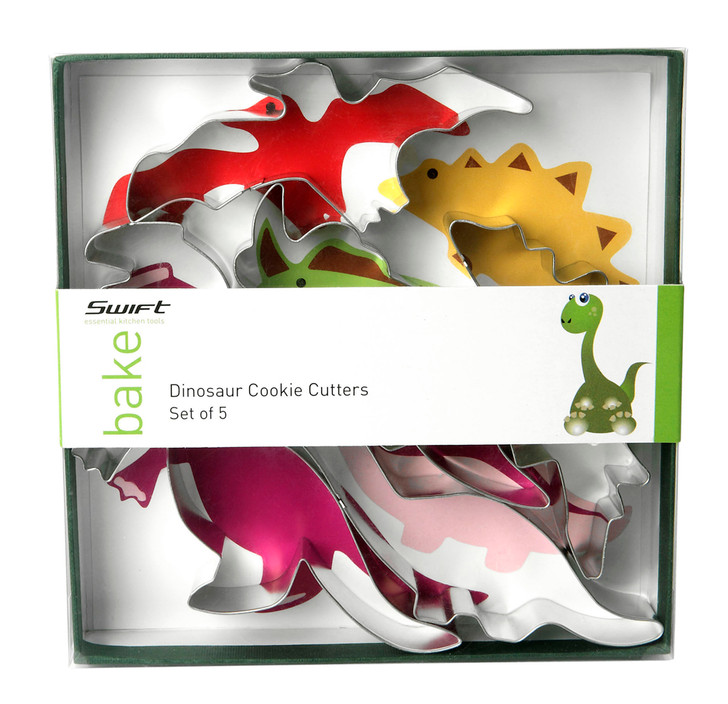 Swift Set of 5 Dinosaur Shaped Cookie Cutters