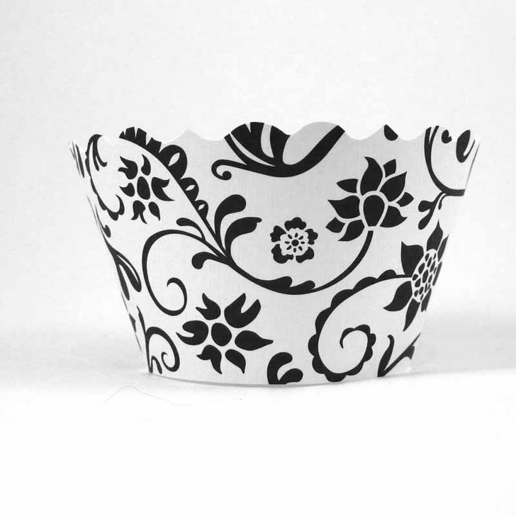 Swift Hannah Black and White Cupcake Wrapper Pack of 12