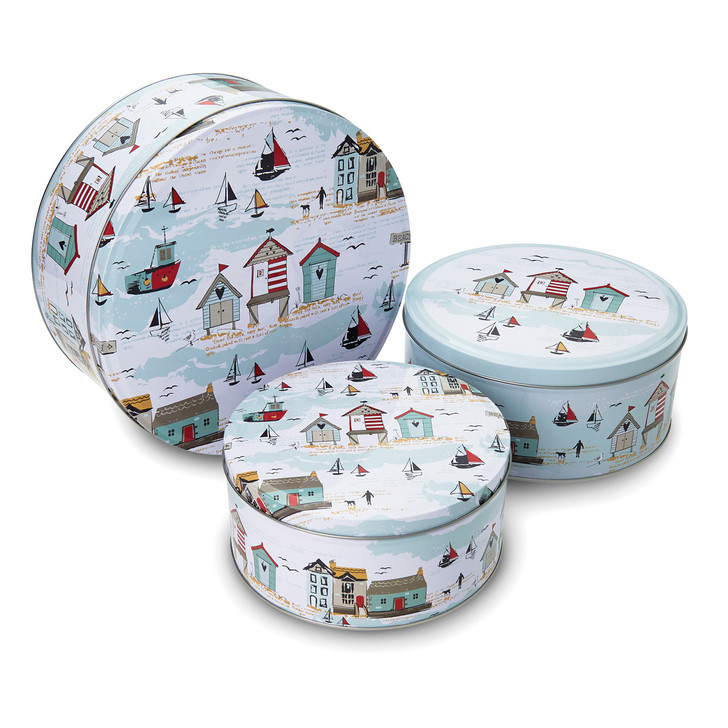 Cooksmart Beside the Seaside Set of 3 Round Cake Tins