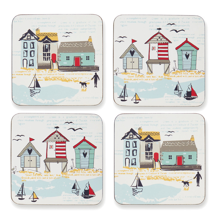 Cooksmart Beside the Seaside Pack of 4 Coasters