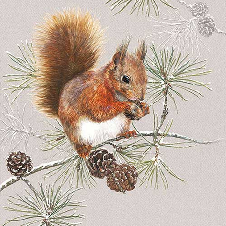 Ambiente 3 Ply Paper Napkins Squirrel in Winter