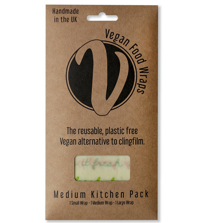 Vegan Wraps Medium Kitchen Pack of 3 Spring Colours