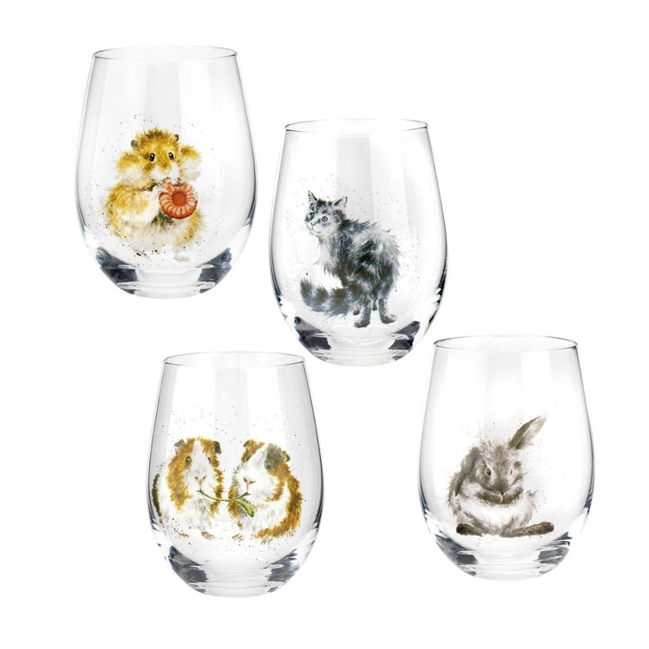 Wrendale Designs Set of 4 Tumbler Glasses