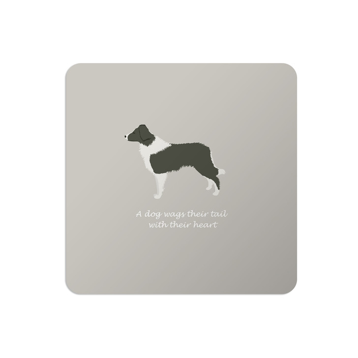 Bailey and Friends Dog Placemat Border Collie Grey