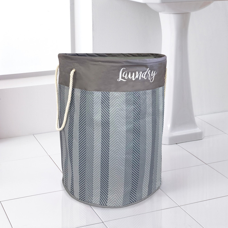 Country Club Large Laundry Bag Blue Chevron