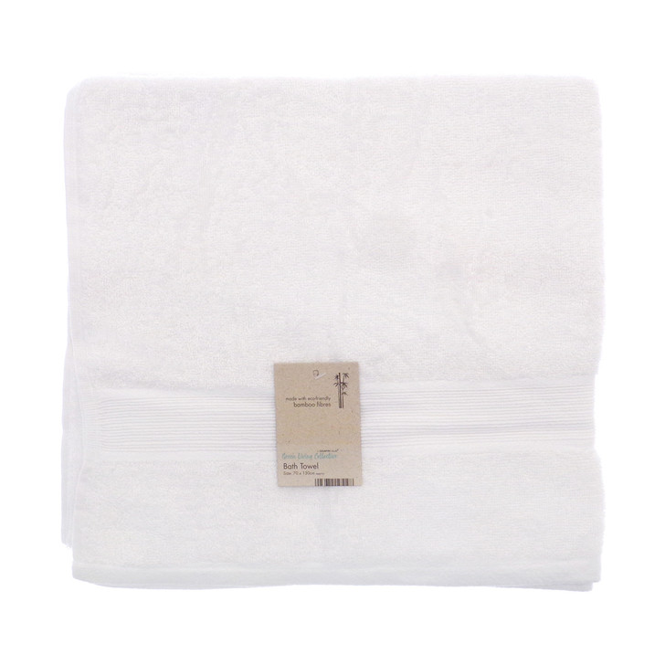 Country Club Bamboo Bath Towel White