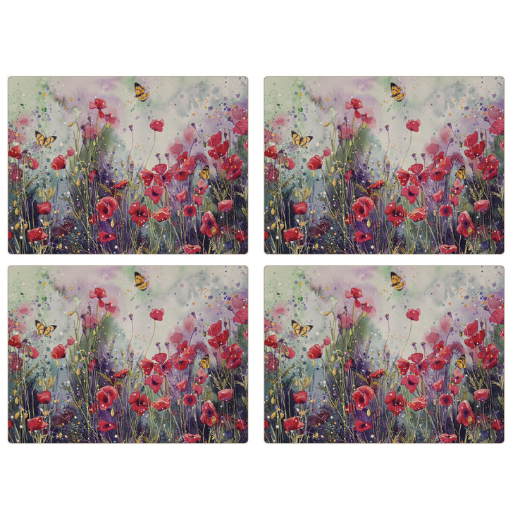 iStyle Poppy Field Set of 4 Placemats