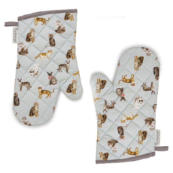 Cooksmart Set of 2 Curious Cats Gauntlets