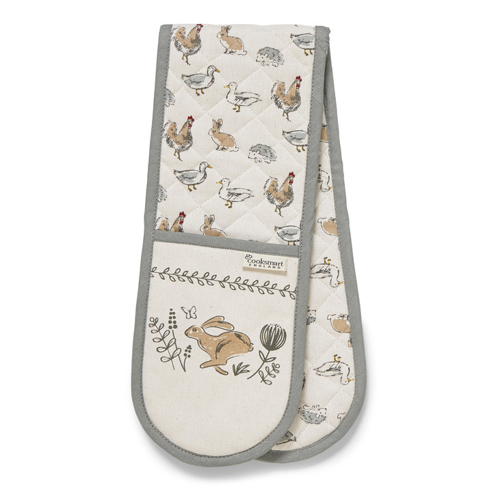 Cooksmart Country Animals Double Oven Glove