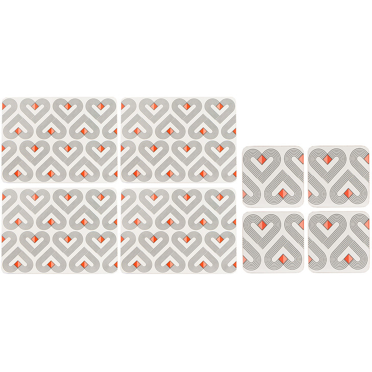 Beau and Elliot Vibe Placemats and Coasters Chalk