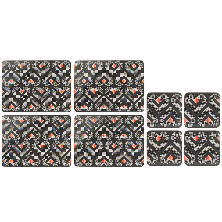 Beau and Elliot Vibe Placemats and Coasters Slate