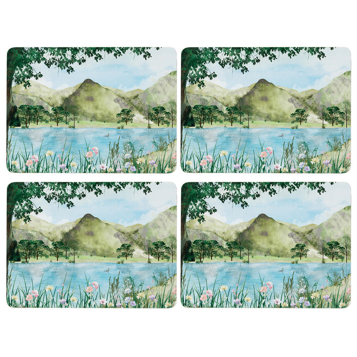 English Tableware Co. Lake Scene Set of 4 Placemats