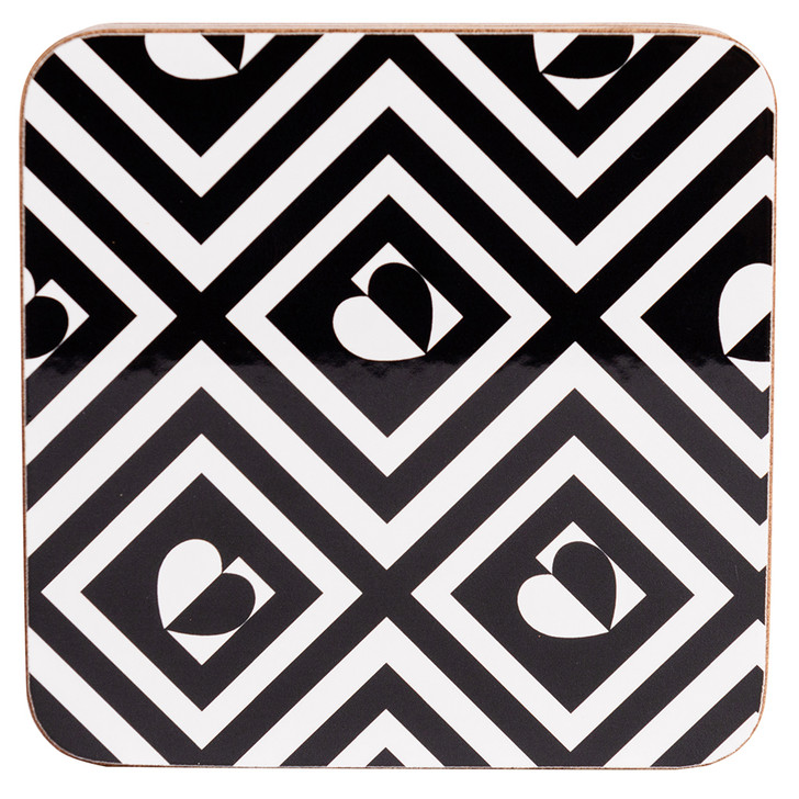 Beau and Elliot Monochrome Tile Coasters