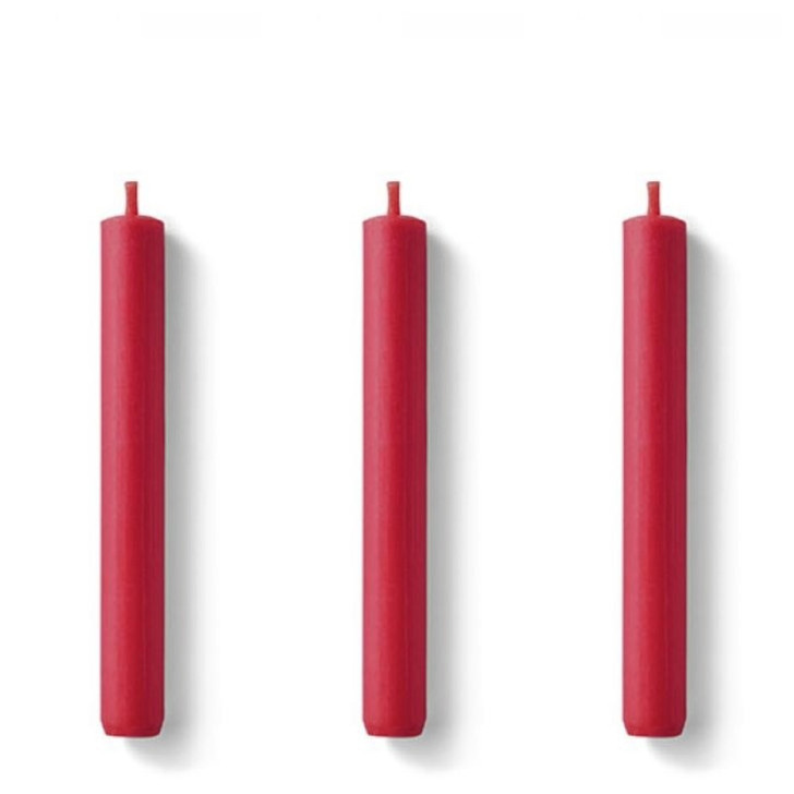 Ambiente Dinner Candle Red Set of 3