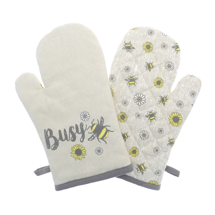 Country Club Busy Bee Set of 2 Oven Mitts