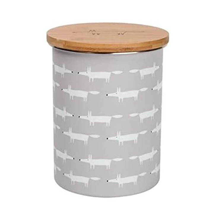 Scion Mr Fox Light Grey Biscuit Canister