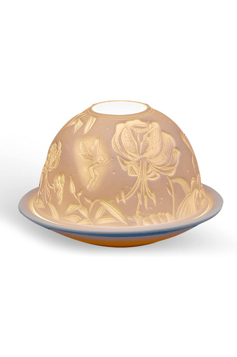 Light Glow Dome Tealight Holder Tiger Lily and Fairies