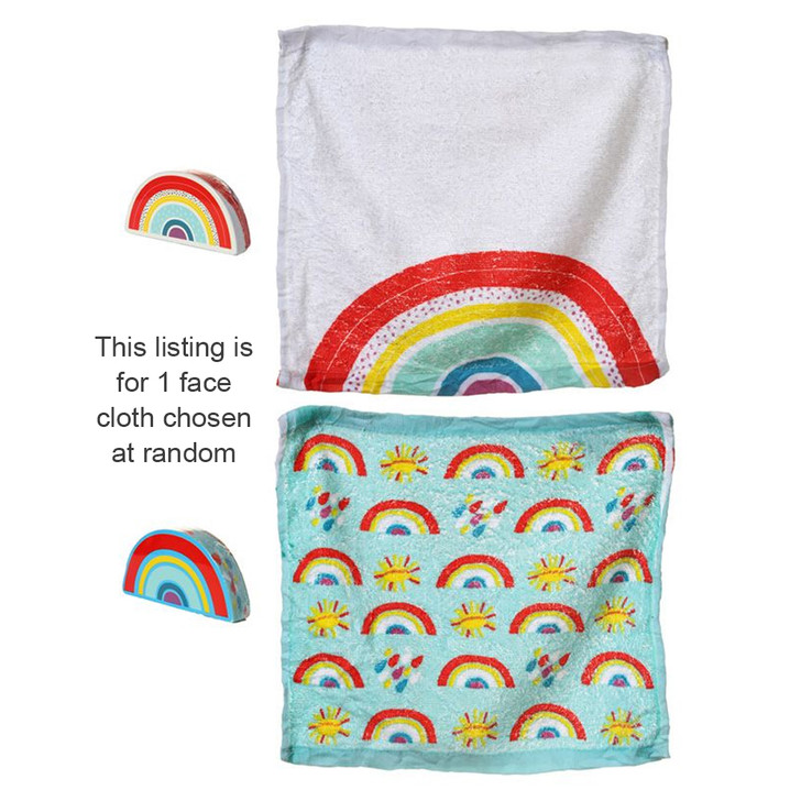 Magic Expandable Flannel Rainbow Designs Face Towel Puckator