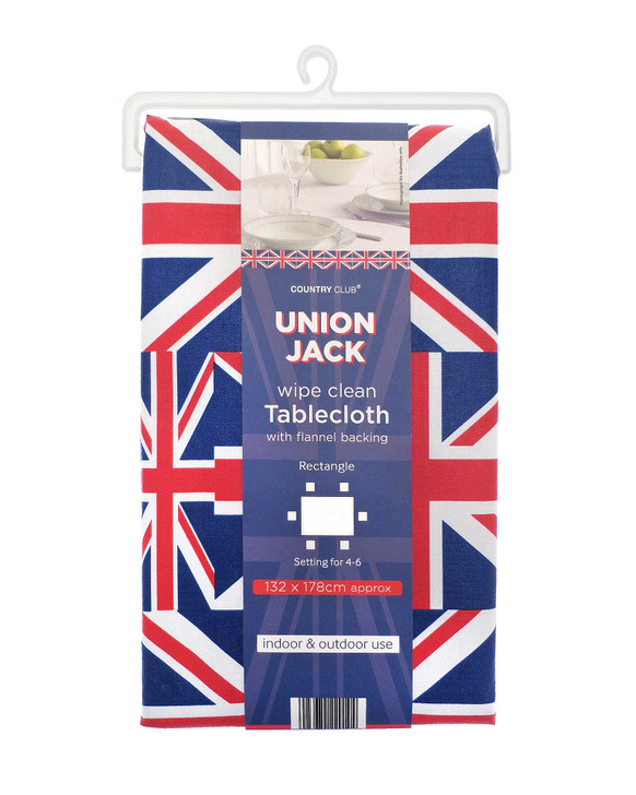 Country Club Coronation Union Jack Tablecloth 178cm x 132cm