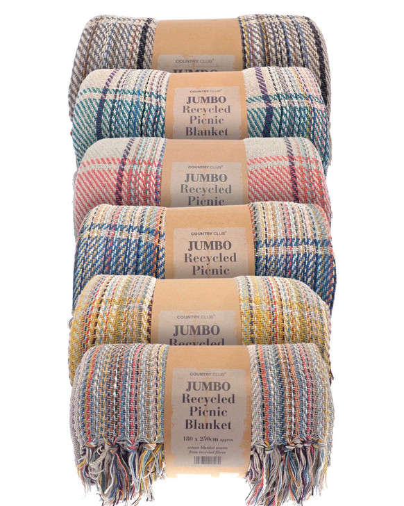 Jumbo Picnic Blanket 180x250cm Assorted