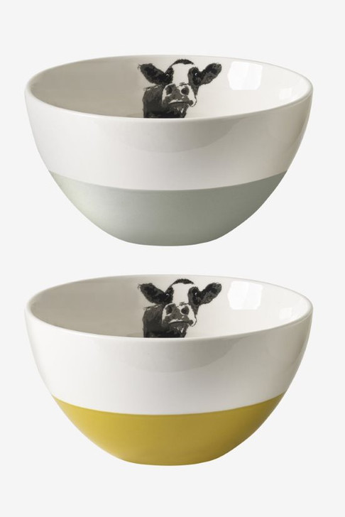 MM Sketch Moo Cereal Bowls Set Of 2