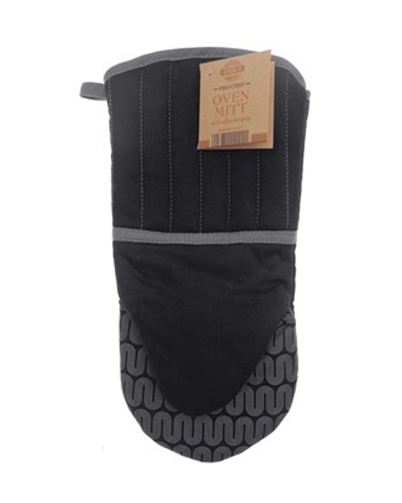 Country Club Chef Silicone Oven Mitt Black