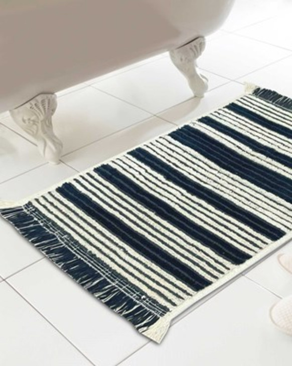 Meta Bathmat 46x76cm Grey Shower Floor Mat Absorbant Stylish and Soft