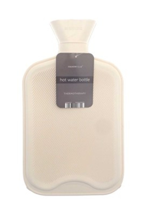 Country Club Hot Water Bottle Natural Plain Uncovered Natural Rubber