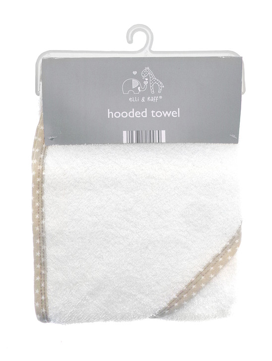 Country Club Hooded Baby Towel Stars White