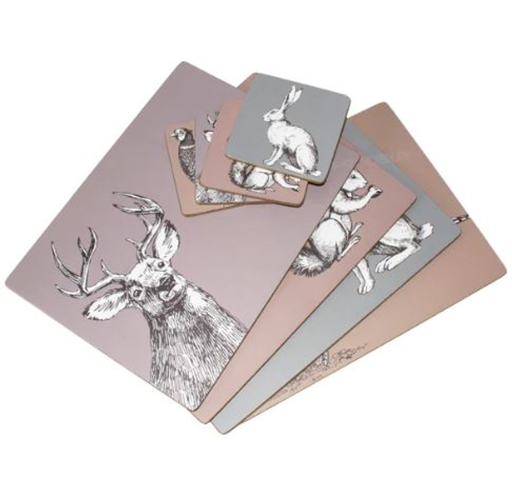 iStyle Woodland Animals Set of 4 Placemats and Coasters