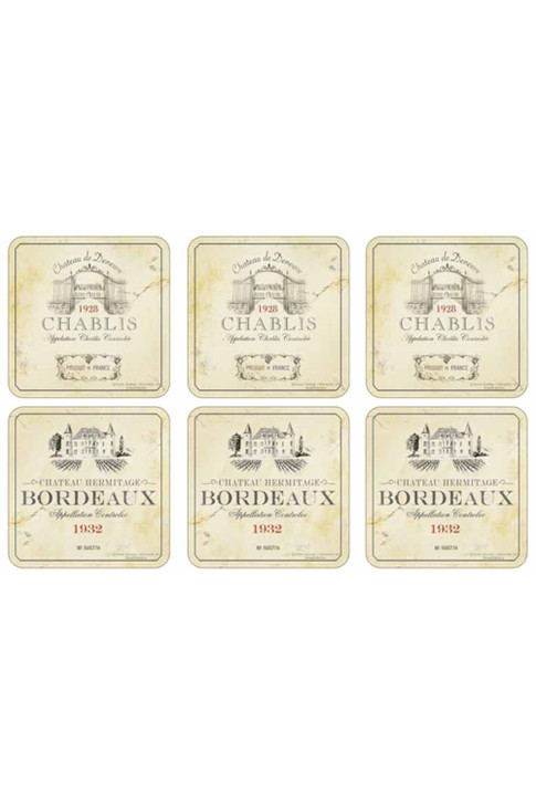 Pimpernel Vin De France Coasters Set of 6