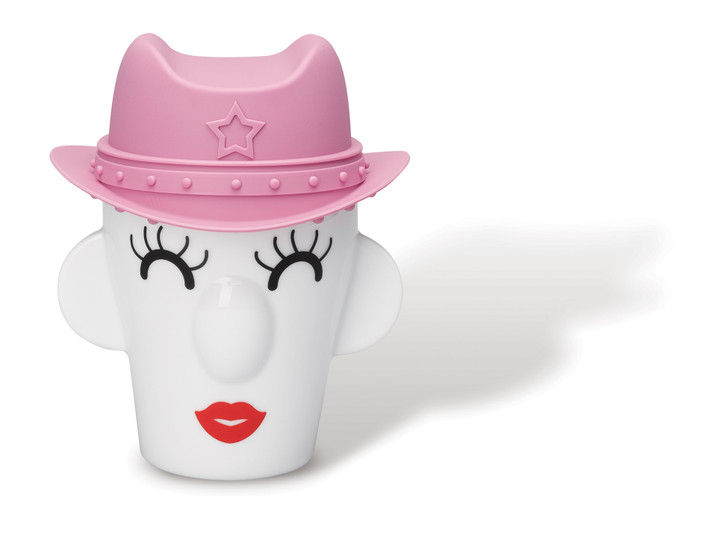 PO: Cow Girl Double Wall Porcelain Mug with Silicone Hat