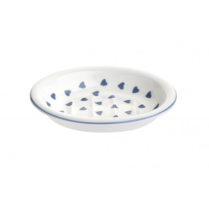 Nina Campbell Blue Hearts Design Soap Dish