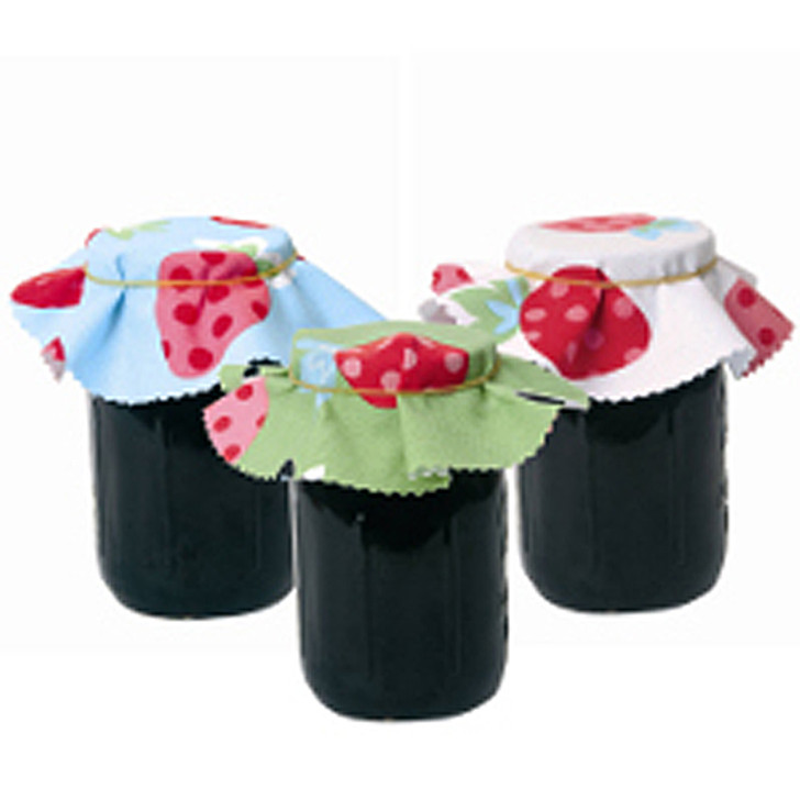 Swift Strawberry Design Jam Pot Covers Pack of 8