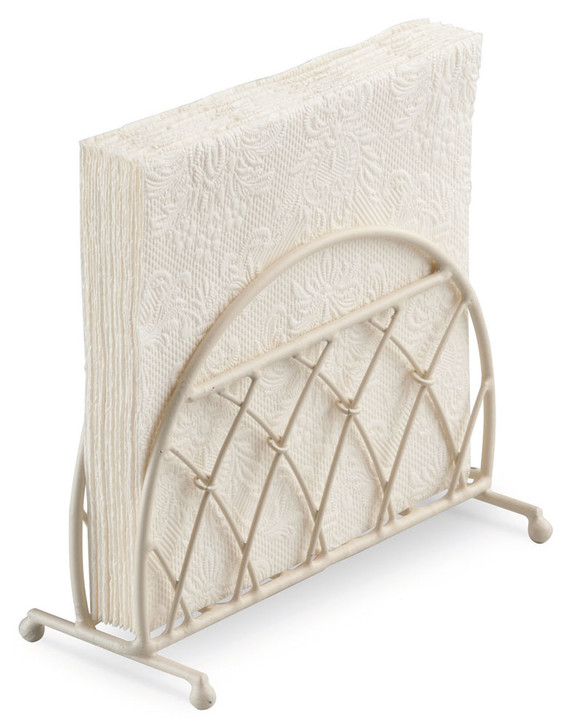 Ambiente Lattice Design Upright Napkin Holder Cream