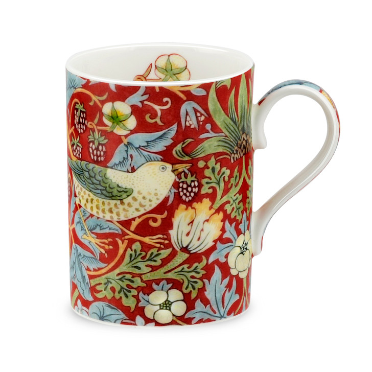 Royal Worcester Morris and Co Strawberry Thief Mug Crimson