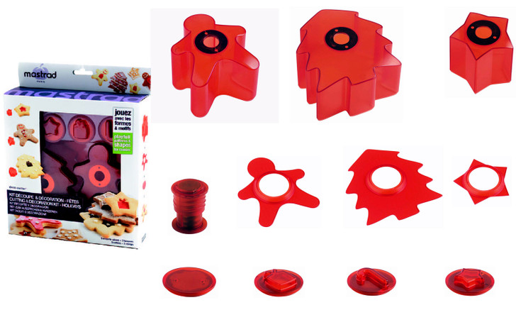 Mastrad Christmas Cookie Cutters and Stamps Set