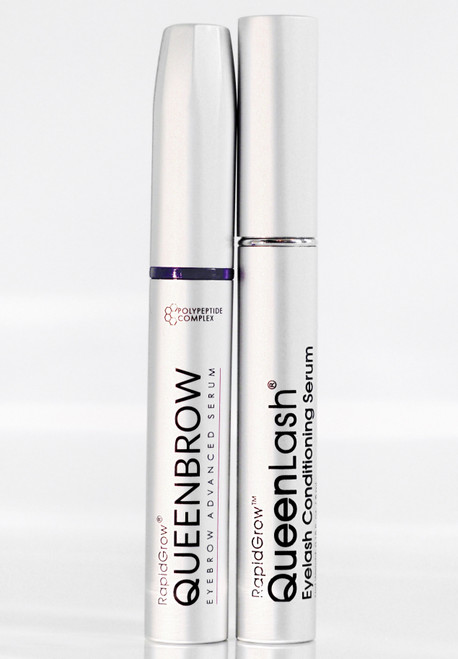 Regrowth QueenBrow + Queenlash For Eyebrow & Lash Hair Enhancement Serum Set, 2 Pieces