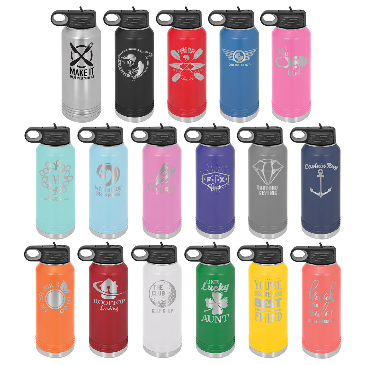 28oz Transparent Custom Water Bottles – Pull Top | Factory Direct Promos