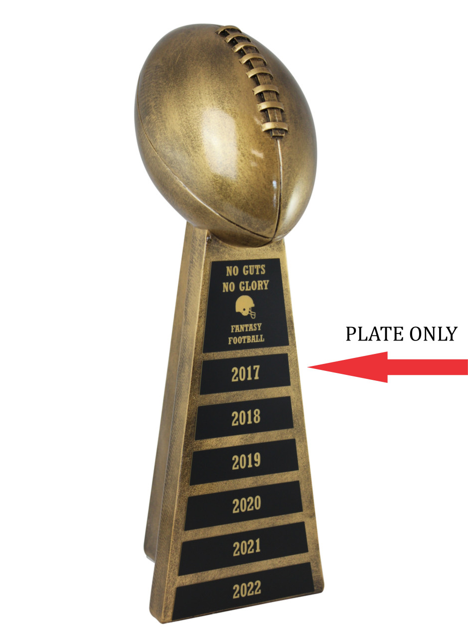 ENGRAVED PLATE FOR FANTASY FOOTBALL TROPHY