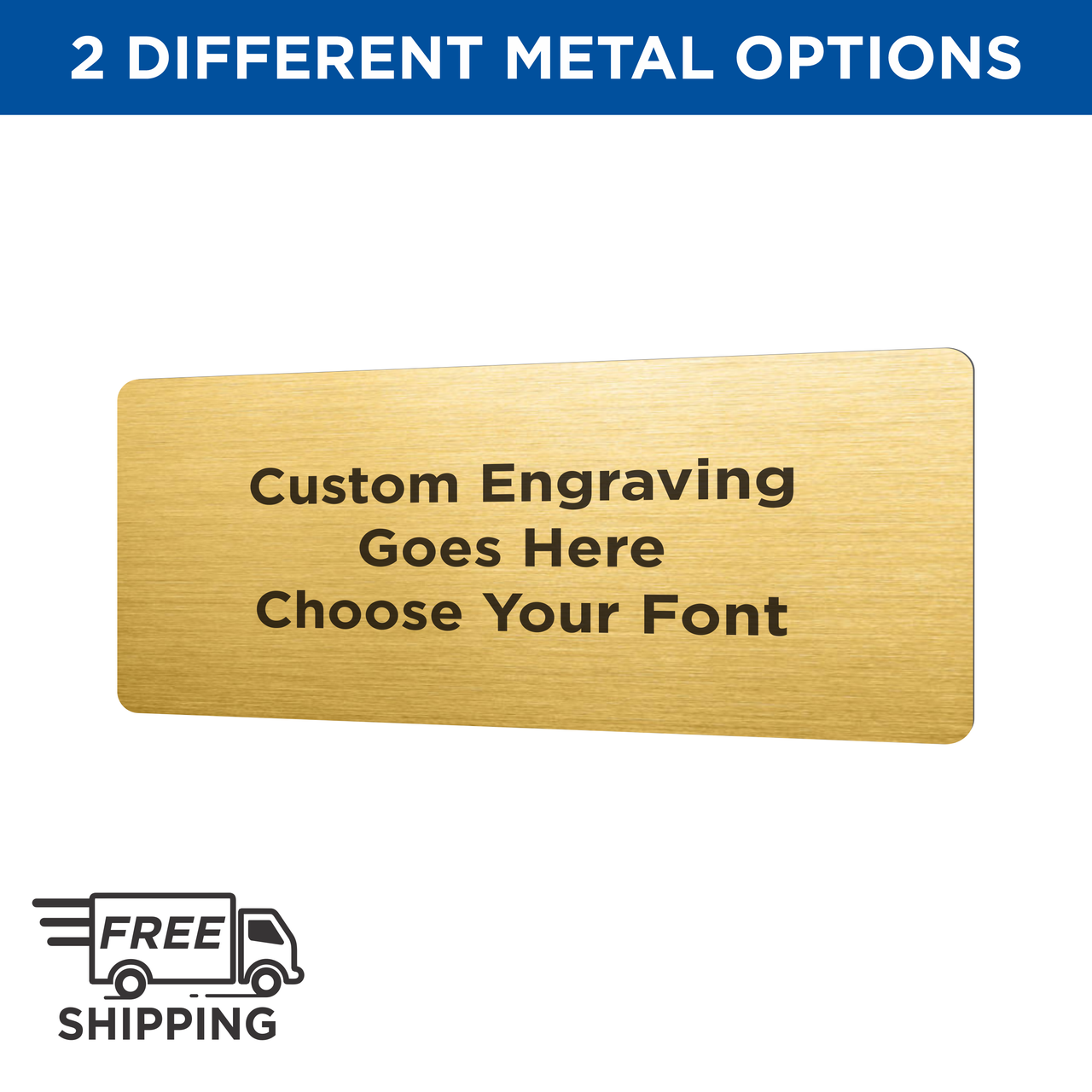 1x3 Brass Plate | Free Shipping | Trophy Outlet