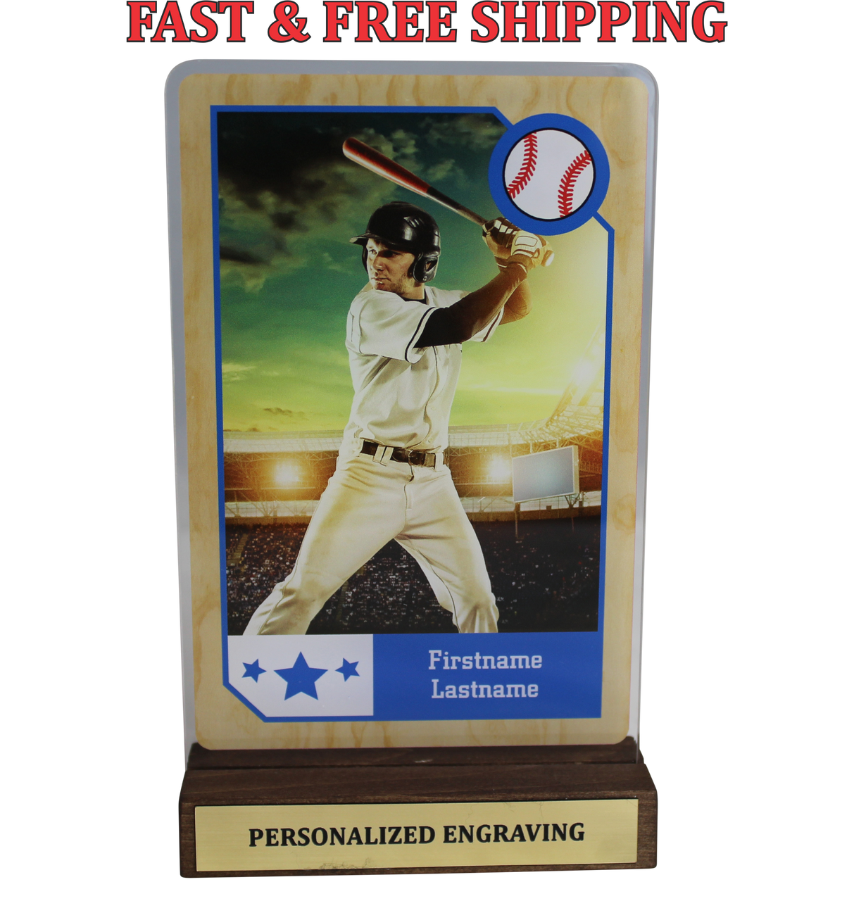 Personalized Baseball Card Design Add Your Photo, Name, Number