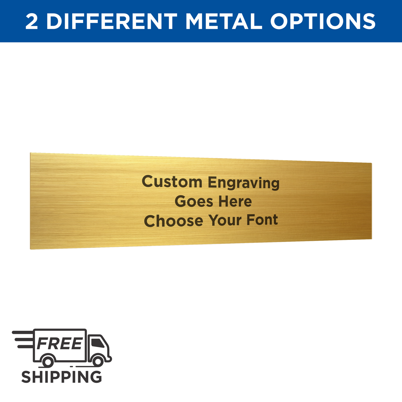 1x6 Brass Plate | Bulk Order Save 40% | Free Engraving
