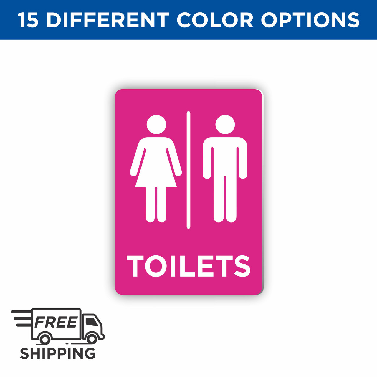 Bathroom Signs – 4x6 Engraved Plastic Restroom Signs (Male, Female