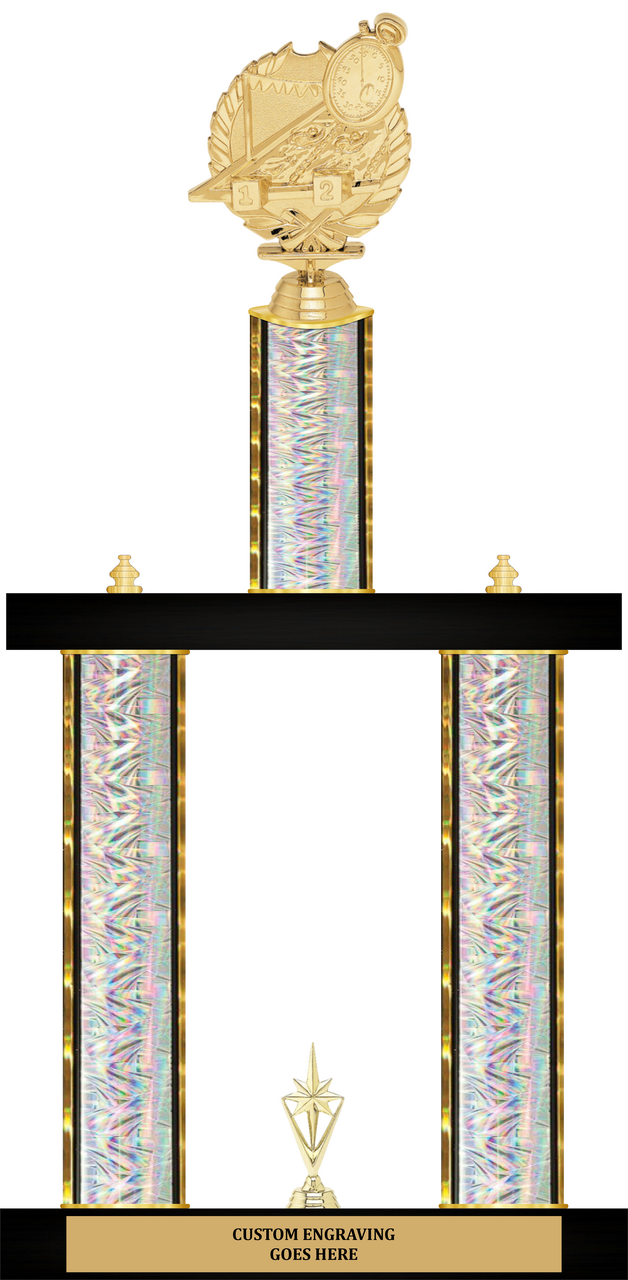 2 Column Swim Trophy | Design a Truly Unique Award with Trophy Outlet