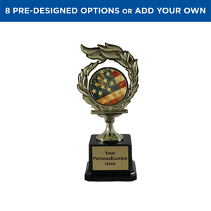 American Flag Flame Trophy American Flag Flame Trophy