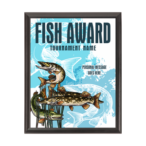 Fish Award Plaque Black Fish Award Plaque Black
